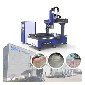 YOUHAOCNC Auto tool change 4 axis wood router atc 1325 cnc router machine price 4*8ft 9kw spindle wood carving machine cnc wood