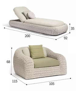 Tumbonas de Hotel Más Vendidas, Tumbonas Plegables para <span class=keywords><strong>Terraza</strong></span>, Silla de Ratán para Tomar el Sol, <span class=keywords><strong>Cama</strong></span> de Playa Reclinable - Product Image 2