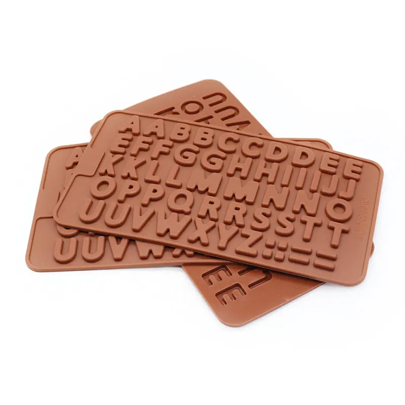 Vendita calda stampi per cioccolato caramelle in Silicone stampo da forno stampo per cioccolato alfabeto digitale personalizzato per fai da te