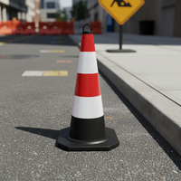 Cône de signalisation routière en PVC flexible, écologique, fabriqué à partir de caoutchouc recyclé, faible volatilité, résistant au froid, haute résistance, cône de sécurité routière