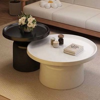 Eisen-Tee tisch, Wohnzimmer im cremefarbenen Stil, kleiner Haushalt, leichter Luxus, High-End-Gefühl, minimalisti scher kreativer runder Couch tisch
