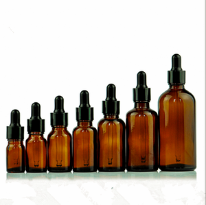 Vente en gros de flacons en verre ambré pour huiles essentielles, 5 ml, 10 ml, 20 ml, avec compte-gouttes, pour cosmétiques, reconditionnement - Product Image 2