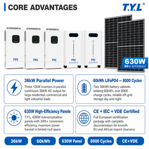 Soluzione <span class=keywords><strong>Solare</strong></span> Completa Mountain 30KW 36KW 60KWH 64KWH, Sistema di Energia <span class=keywords><strong>Solare</strong></span> con Pannelli Flessibili per Pompe d'Acqua e Irrigazione - Product Image 5
