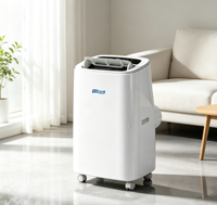 Climatiseur portable électrique Airwens 12000 BTU, design compact et économe en énergie pour la maison, double sortie d'air latérale, faible bruit, télécommande