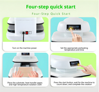 Nouvelle presse à chaud automatique intelligente 38x38cm pour t-shirts et casquettes 220V, sublimation multicolore par estampage à chaud