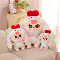 Grand jouet en peluche brodé, nouveau modèle, oreiller en forme d'ours à trois bébés, super doux, en coton PP, couverture en maille, cadeau d'anniversaire