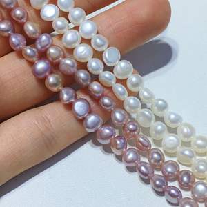 Perla barroca de agua dulce <span class=keywords><strong>Natural</strong></span> de 5-6mm, abalorios Diy, materias primas, cuentas de perlas sueltas, venta al por mayor, Perla Zhuji de agua dulce <span class=keywords><strong>Natural</strong></span> - Product Image 3