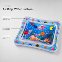 Tapis de jeu aquatique gonflable en PVC de qualité supérieure pour bébés et tout-petits, tapis sensoriel à faire rouler sur le ventre, pour l'intérieur et l'extérieur