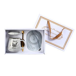 똑똑한 각자 난방 온열 장치 55 도 어머니와 아버지의 날 선물을 위한 세라믹 항온 통제 커피잔 - Product Image 6