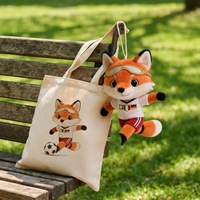 Jouets en peluche personnalisés Mascotte Renard en Coton Biologique et Coton PP Lavé Entièrement Personnalisables Commandes en Gros Direct Usine OEM/ODM