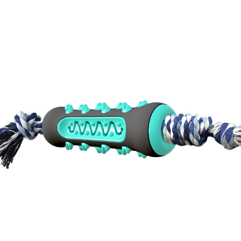 Brosse à dents pour chien à un seul os avec coque en corde noire