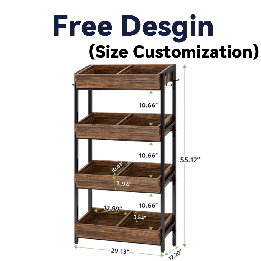 Apache Custom Wooden Snack Display Rack for Supermarket Weekend Deals, Convenience Stores and Gourmet Food Retail Showrooms — view 3