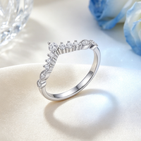 Bague de Fiançailles et de Mariage Fantaisie Moyu Jewelry en Argent Sterling 925 Personnalisée avec Zircon Cubique Taille Cerf-volant