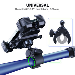 Soporte de teléfono universal de seguridad One Touch para bicicleta, rotación de 360, soporte de teléfono para motocicleta y bicicleta para montar en teléfono móvil de 4-7 pulgadas - Product Image 4