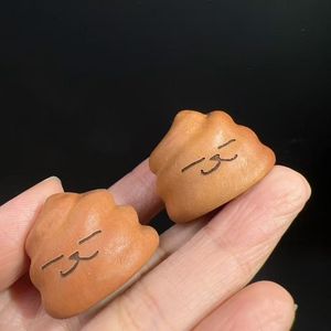 Colgante de Madera de Melocotón con Forma de Cubo de Comida, Amuleto de Buena Suerte, Regalo Unisex, Decoración para el Hogar y la Oficina - Product Image 1