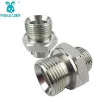 Raccord de tuyauterie hydraulique en acier forgé plaqué zinc 1CB 1DB, adaptateur de filetage métrique 16 mm, connecteur de filetage G1/4 BSP, adaptateur de raccord