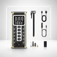 Pompe à air numérique sans fil électrique portable rechargeable en ABS avec lampe torche LED et moniteur de pression des pneus pour voiture