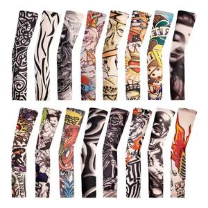 Manchon de <span class=keywords><strong>bras</strong></span> unisexe en polyester, sans couture, imprimé par transfert thermique, motif floral, long, protection solaire pour le cyclisme en extérieur, vente en gros, modèle quatre - Product Image 6