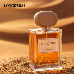 Botellas de Perfume de Vidrio Cuadradas Transparentes, Elegantes y de Lujo, con Pulverizador y Tapa de Madera, de 30ml, 50ml y 100ml, Personalizadas <span class=keywords><strong>para</strong></span> Mujer - Product Image 1