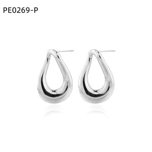 Amy Amy Fashion <b>Stud</b> Earrings Water Drop Shape <b>Silver</b> Plated For Women Classic Jewelry Gift PE0269 - Product Image 1