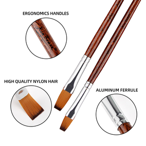 Xin Bowen testa piatta 10 pz materiali artistici <span class=keywords><strong>pennelli</strong></span> Kit <span class=keywords><strong>per</strong></span> artista acquerello acrilico pittura a olio e disegno - Product Image 4