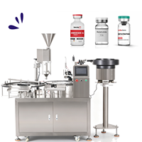 Machine de remplissage et de sertissage automatique de flacons en verre pour poudre, machine d'étiquetage semi-automatique connectable au moteur, production complète pour cosmétiques