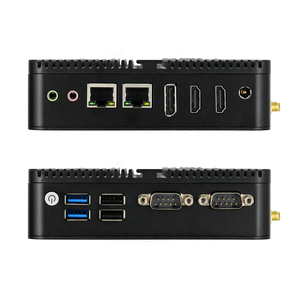 J6412 인텔 셀러론 산업용 미니 PC DDR4 팬리스 윈도우 11 듀얼 LAN RS232 견고한 EU/US/AU 플러그가있는 리눅스 서버 신규 - Product Image 1