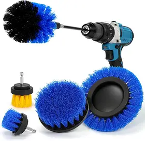 Factory Power Scrubber Drill Cleaning Brush Extended Long Attachment Set All Purpose Drill Scrub Brushes Kit For Grout Floor Tub