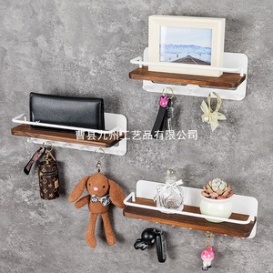 Wall-mounted key <b>hooks</b> for entryways, wall-mounted key racks, wall-mounted <b>shelves</b> for foyer entrances, sample units. - Product Image 2