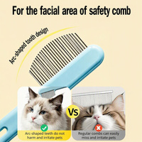 Ensemble de toilettage professionnel 4 pièces en ABS, luxe et tendance, peignes et outils pour chats et chiens (pour plusieurs zones du corps)