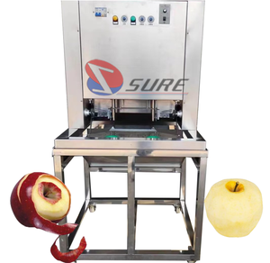 Éplucheur de pommes à deux postes de travail et machine à enlever le noyau Machine à éplucher les pêches industrielles Machine à éplucher les pommes industrielles - Product Image 1