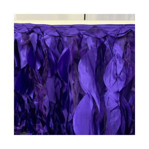 Falda de mesa con volantes verde menta para Bodas de primavera, fiestas de cumpleaños, falda de mesa elástica reutilizable para decoraciones de Hotel - Product Image 3