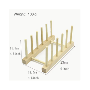 Popular vajilla organizador de almacenamiento <span class=keywords><strong>bandeja</strong></span> placa estante de secado soporte de exhibición escurridor soporte mano madera cocina plato escurridor - Product Image 6