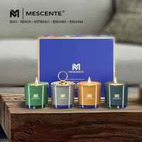Mescente Lot de Bougies Noires Luxueuses Décoratives à l'Huile Essentielle de Lavande en Gros