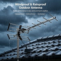 DA-270A Outdoor Yagi HDTV-Antenne 11dBi 470-862MHz Digitale Terrestrische TV-Antenne mit Großer Reichweite DVB-T2 Mastmontage Wetterfest