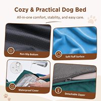 Lit pour chien sur mesure, imperméable, en velours cristal, avec mousse orthopédique en forme de nid d'abeille, canapé pour animaux de compagnie pour les détaillants et les fabricants