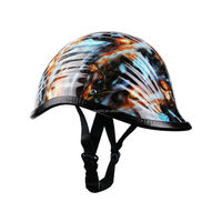 Casque de moto demi-coque style Hawk, compact et léger, ouvert, pour moto vintage