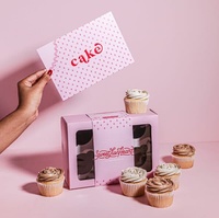 Boîtes d'emballage personnalisées pour macarons, beignets, pâtisserie, boulangerie, cupcakes, matériaux kraft recyclés, gaufrage brillant pour sushis
