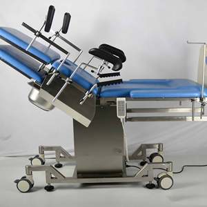 Table d'opération gynécologique et obstétricale électrique, lit d'accouchement manuel en acier pour hôpital - Product Image 2