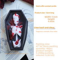 Bougie d'aromathérapie cercueil crâne fait à la main décor d'Halloween pour maison hantée atmosphère décoration domestique transfrontalière Diwali