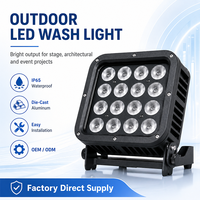 Projecteur LED professionnel pour scène extérieure 16x6in1 RGBW 4-en-1 IP65, type Wall Wash