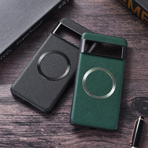 Coque de protection compatible avec Google Pixel 10A et Google 9, texture litchi, anneau métallique CD, compatible charge sans fil - Product Image 3