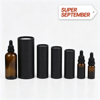 Caja cilíndrica de cartón kraft para aceites esenciales, perfume, caja redonda de cartón grueso, proveedor mayorista personalizado, Súper Septiembre