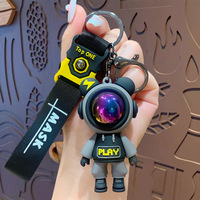 Cool foudre ours porte-clés PVC alliage de caoutchouc petit sac à dos à la mode pendentif pour les amoureux grande vente en gros cadeau voiture porte-clés