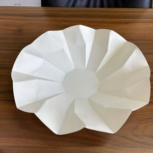 Ebelee Boîte à Lunch Jetable Recyclée pour Plats à Emporter, <span class=keywords><strong>en</strong></span> Papier Kraft Motif Pétale de Lotus <span class=keywords><strong>Origami</strong></span>, Blanche - Product Image 5
