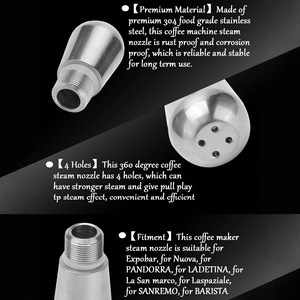 Boquilla de vapor para cafetera Besturn, acero inoxidable, 3 orificios, Y221007, para máquina de espresso - Product Image 3