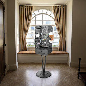 Papağanlar için zarif ev kuş kafesi akrilik dekoratif Metal düğme Villa katı desen kuş cilt manzara kuş kafesi - Product Image 2