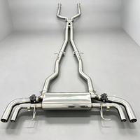 Ensemble d'échappement universel G12 750i 4.4T en acier inoxydable poli miroir haute performance avec valve à distance de 15 mm – Qualité professionnelle