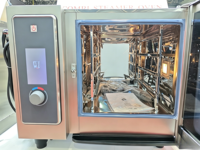 Oven Kombinasi Konveksi dan Steamer Komersial 4 Tray, Pemanas Cepat, Stainless Steel 6kw, Sistem Pembersihan Otomatis Terintegrasi