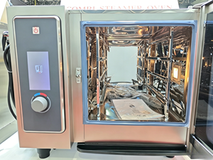 <span class=keywords><strong>Four</strong></span> à convection combiné vapeur commercial à 4 plateaux, chauffage rapide, acier inoxydable, <span class=keywords><strong>6</strong></span> kW, système de nettoyage automatique intégré - Product Image 3